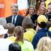 Celebrity guest Mark Harmon makes his way to the stage to join the panel for a live broadcast of ESPN's "College GameDay" at Ingalls Mall on the University of Michigan campus on Saturday, September 7, 2013. Melanie Maxwell | AnnArbor.com